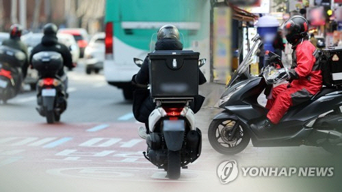 배달 오토바이 ※ 위 사진은 기사 내용과 직접적인 관련이 없습니다.[연합뉴스TV 제공]